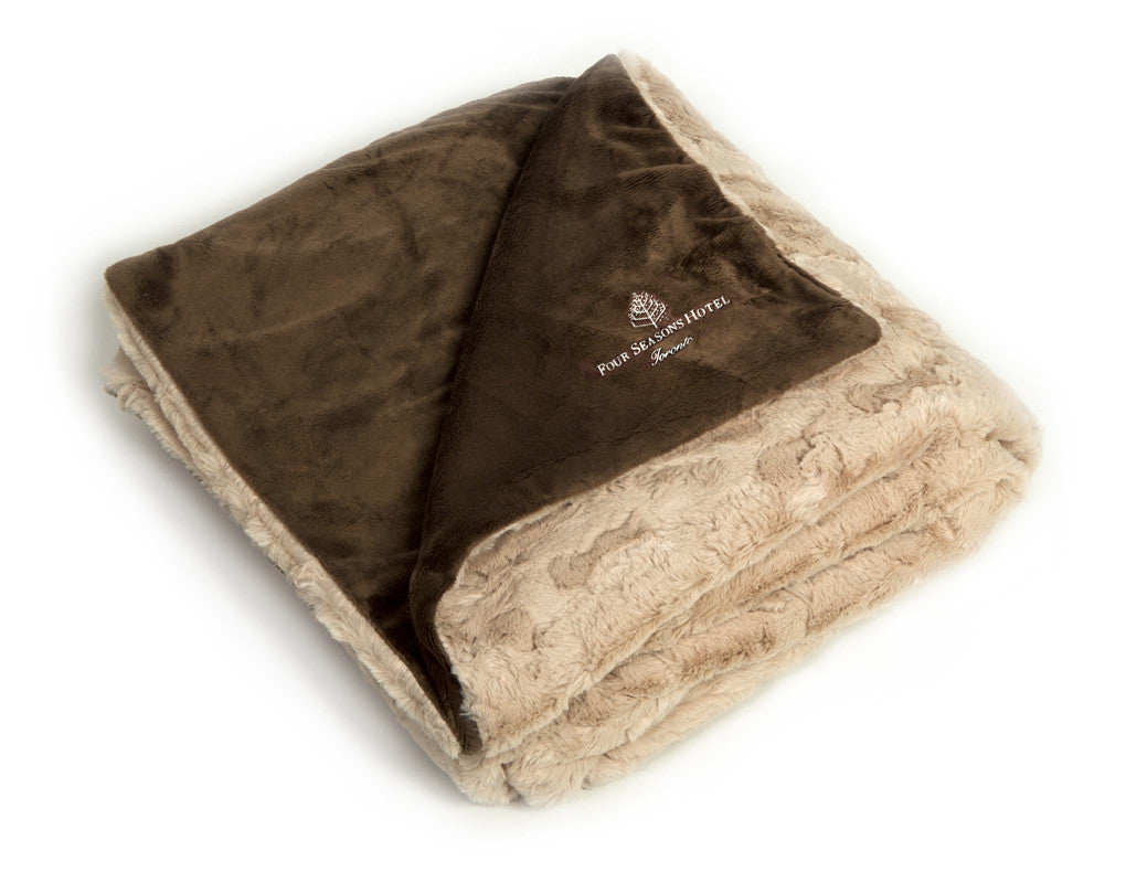 Crushed Camel / Flat Minky Chocolate