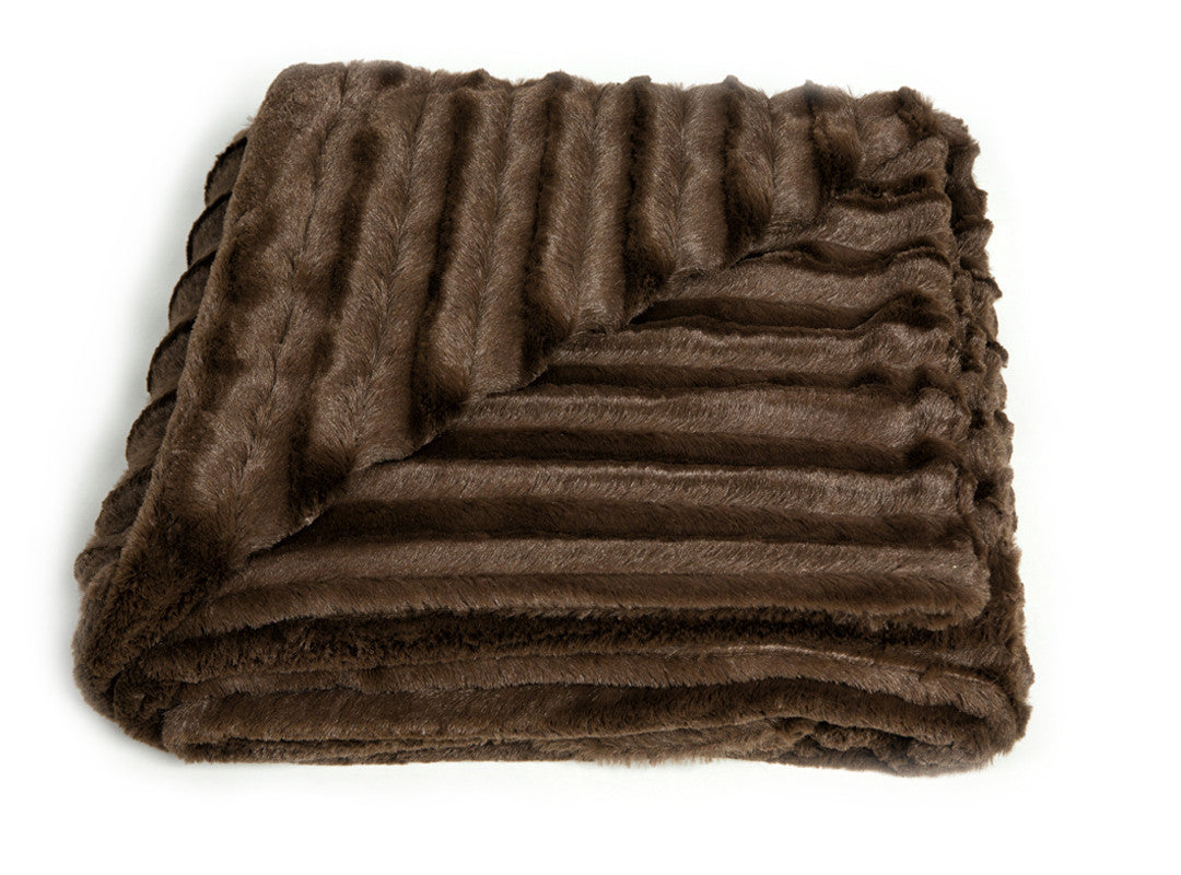 Chocolate Cuddle Stripe Throw