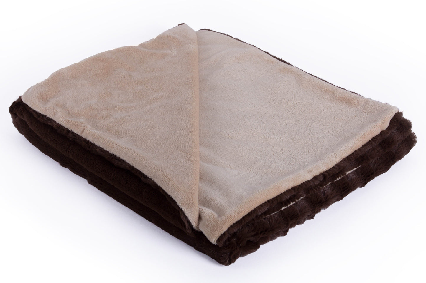 Cuddle Stripe Chocolate & Flat Minky Camel