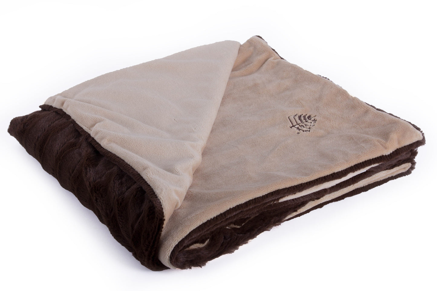 Cuddle Stripe Chocolate & Flat Minky Camel