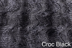 Croc Black & Flat Minky Black Throw