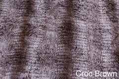 Croc Brown & Cuddle Stripe Chocolate Throw