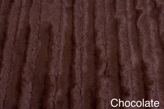 Cuddle Stripe Chocolate & Flat Minky Camel