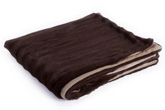 Cuddle Stripe Chocolate & Flat Minky Camel